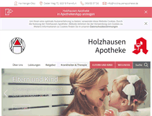 Tablet Screenshot of holzhausenapotheke.de